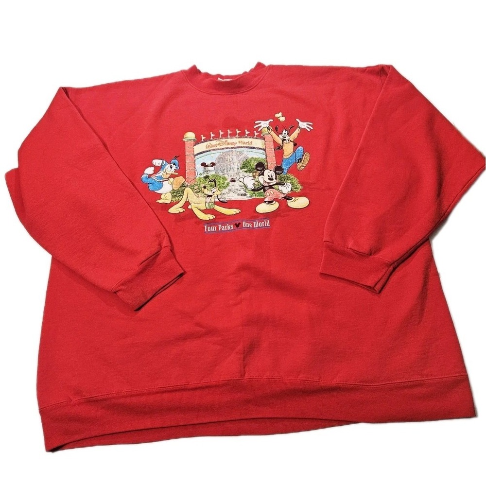 Disney World Four Parks Sweatshirt Adult Size 2XL‎ Walt Disney Mickey Mouse